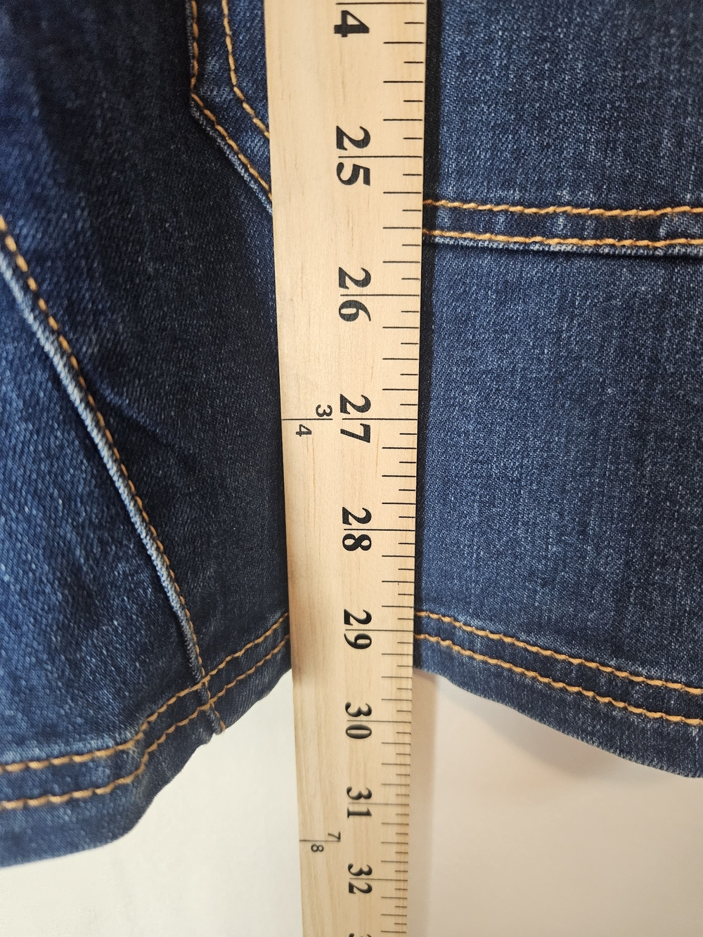 Dark Denim Women’s Overall Skirt with Front Pockets Trendy Streetwear Preppy - Picture 4 of 6